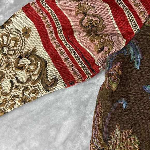 Vintage Sag Harbor Tapestry Jacket Women's 14 Red‎ Brown Pattern Detailed (1013) - Picture 6 of 11